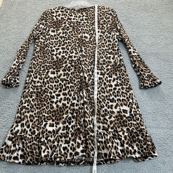 Carole Christian Dress Womens Large Cheetah Animal Print Ruffled Vintage USA - Picture 11 of 13